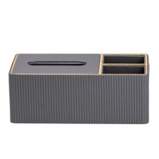 Серветниця-органайзер із еко-шкіри TS Kitchen 3 відділення сірий (HP9191)