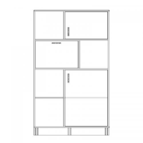 Шафа-Пенал Тиса Мебель ШС-120 Дуб сонома 166x35x100 см
