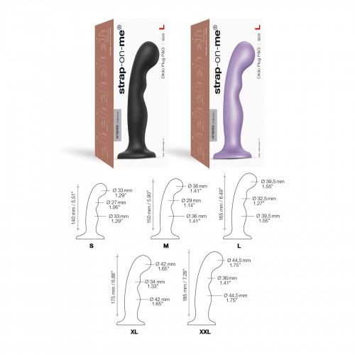 Насадка для страпона Strap-On-Me Dildo Plug P&G Lilas Metallic XL