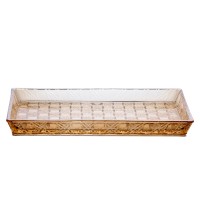 Блюдо для закусок YIWU Lirmartur hexagon 27.5x13.5x2.5 см Коричневий (HP-YH-56)