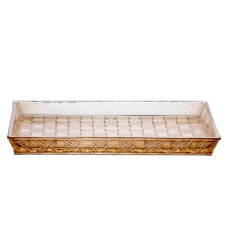 Блюдо для закусок YIWU Lirmartur hexagon 27.5x13.5x2.5 см Коричневий (HP-YH-56)