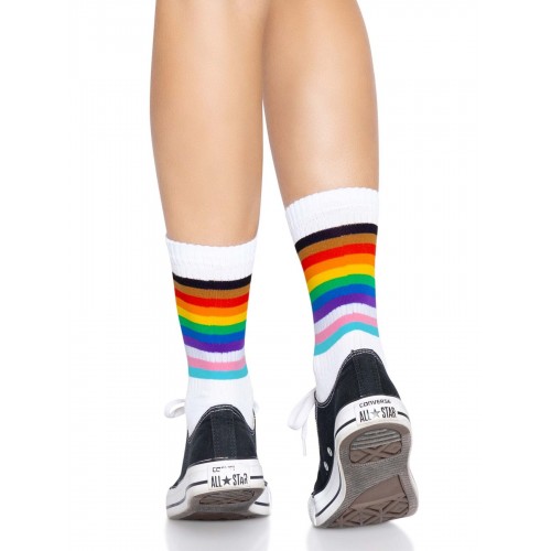 Шкарпетки жіночі в смужку Leg Avenue Pride crew socks Rainbow, 37–43 розмір в інтернет супермаркеті PbayMarket!