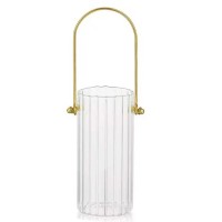 Ваза для квітів скляна YIWU Clear 19.5 см Прозорий (HP-1724)