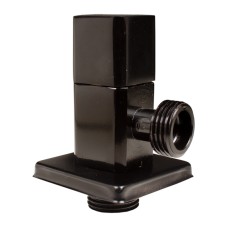 Кран кутовий приладовий сантехнічний чорний Remi DB 1/2”х1/2”