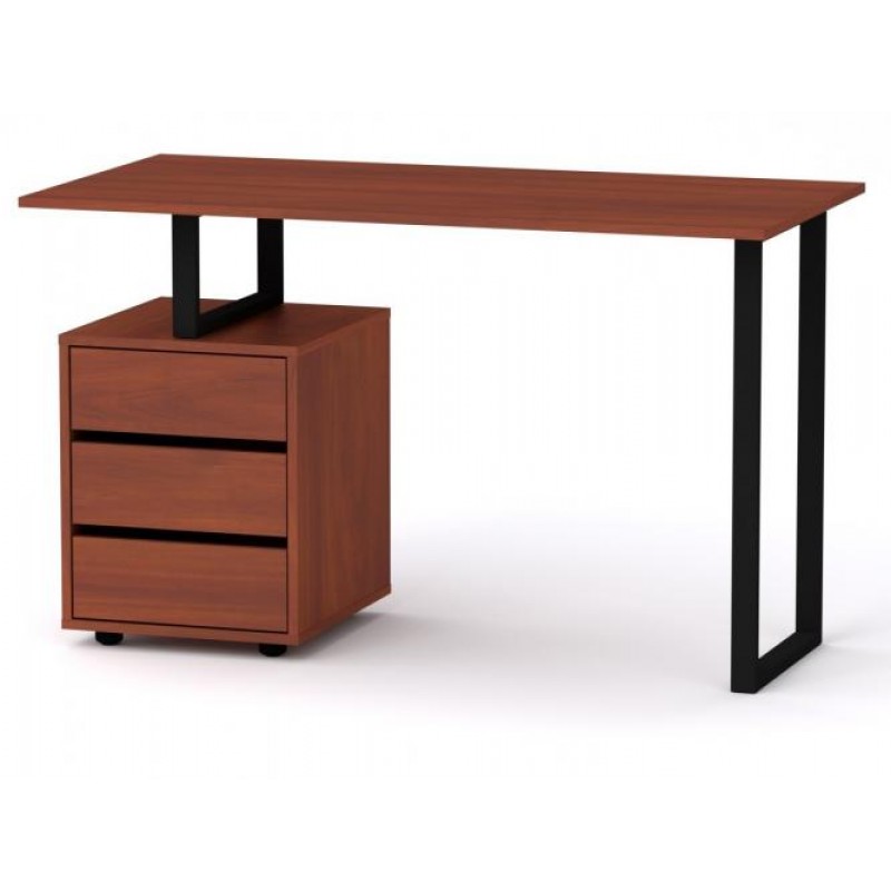 Стіл письмовий Компанит Лофт 2 120х60х72,8 см Яблуня