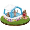 Дитячий надувний басейн Intex 57470-1 «Акваріум» зі знімним навісом, 157 х 157 х 122 см, з кульками 10 шт (hub_b215i7)