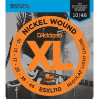 Струни для електрогітари 6 шт D'Addario ESXL110 Nickel Wound Double Ball End Steinberger Regular Light Electric Strings 10/46 Струни для електрогітари 6 шт D'Addario ESXL110 Nickel Wound Double Ball End Steinberger Regular Light Electric Strings 10/46