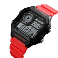 Годинник спортивний водостійкий SKMEI 1299 чорний з червоним (IBW874BR)