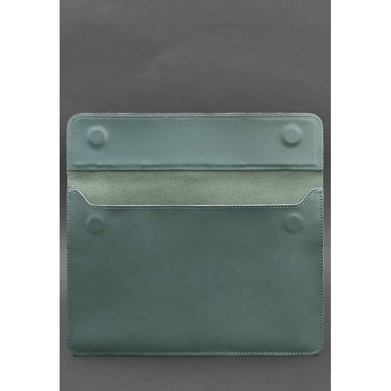 Шкіряний чохол-конверт на магнітах для MacBook 15 дюйм Бірюзовий BlankNote