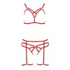 Комплект білизни MAGALI SET OpenBra red S/M - Passion Exclusive: стрепи: ліф, трусики і пояс в інтернет супермаркеті PbayMarket!