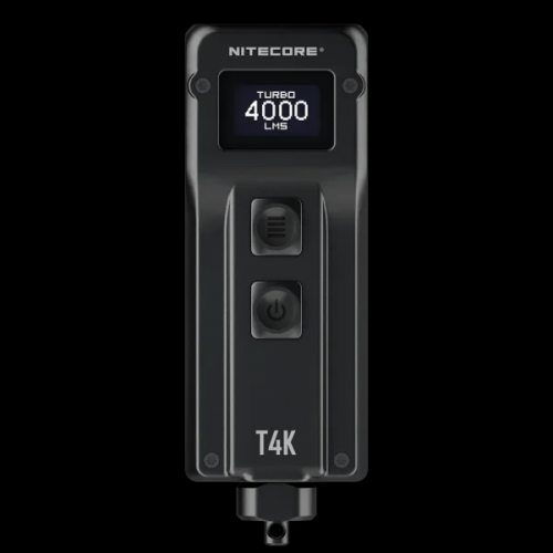 Надпотужний міні ліхтар Nitecore EDC T4K 4000 лм з дисплеєм OLED Type-C Чорний Надпотужний міні ліхтар Nitecore EDC T4K 4000 лм з дисплеєм OLED Type-C Чорний