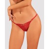 Мереживні стрінги Obsessive Lacelove thong XL/2XL Red, низька посадка в інтернет супермаркеті PbayMarket!