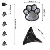 Вуличний автономний світильник на сонячній батареї LED Solar Paw Print Lights DL49 із захистом від вологи As-seen-on-tv Чорний