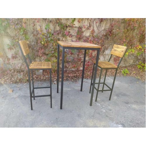 Комплект барний (стіл + стільці) GoodsMetall у стилі Лофт БК71 Комплект барний (стіл + стільці) GoodsMetall у стилі Лофт БК71