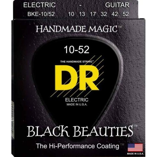Струни для електрогітари DR BKE-10/52 Black Beauties Big & Heavy K3 Coated Electric Guitar Strings 10/52 Струни для електрогітари DR BKE-10/52 Black Beauties Big & Heavy K3 Coated Electric Guitar Strings 10/52