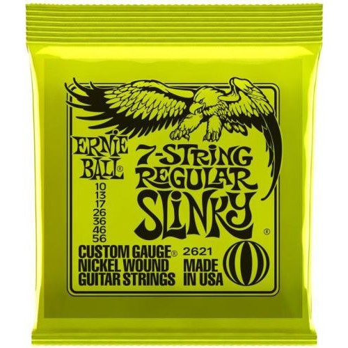 Струни для електрогітари Ernie Ball 2621 7-String Regular Slinky Nickel Wound 10/56 Струни для електрогітари Ernie Ball 2621 7-String Regular Slinky Nickel Wound 10/56