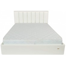 Ліжко двоспальне Richman Санам 180 х 190 см Лаки White З підйомним механізмом і нішою для білизни Біле