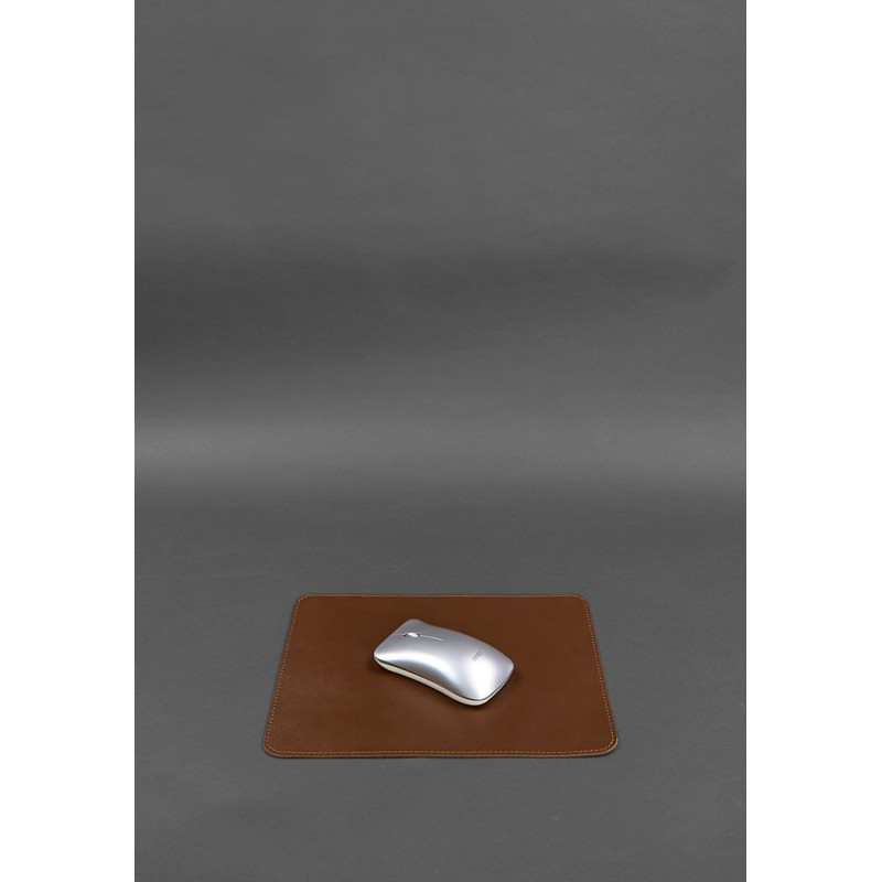 Килимок для мишки з натуральної шкіри 1.0 світло-коричневий краст BlankNote