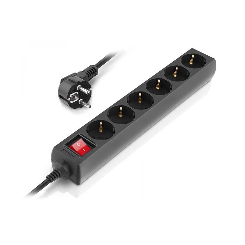 Фільтр живлення Real-el RS-6 Protect M 5м Black (EL122300036)