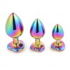 Набір металевих анальних пробок We Love райдужного кольору з кристалами S M L в інтернет супермаркеті PbayMarket!
