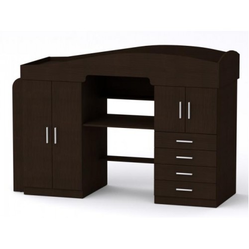 Двоярусне ліжко-горище Компанит Універсал-2 207,6х74,4х140,8 см Венге темний Двоярусне ліжко-горище Компанит Універсал-2 207,6х74,4х140,8 см Венге темний