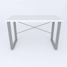 Письмовий стіл Ferrum-decor Драйв 750x1000x700 Сірий метал ДСП Білий 32 мм (DRA197)