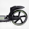 Двоколісний складаний самокат ліхтарик 2 амортизатора Best Scooter 100 кг Black and green (114435)