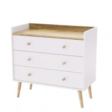 Комод Art in Head 3 скандинавський Asgard 820x795x400 Білий діамант/Дуб крафт золотий (AG02011200000)