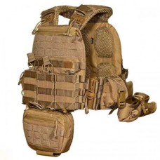 Тактичний комплект No Brand плитоноска М7 з 7 підсумками без плит Койот (2072881990)