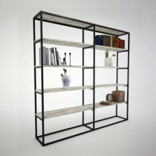 Стелаж для зберігання в стилі Loft NS-1776 2530x2000x340 мм Черный