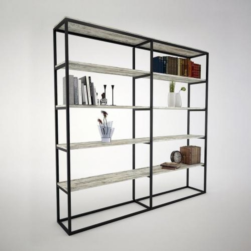 Стелаж для зберігання в стилі Loft NS-1776 2530x2000x340 мм Черный