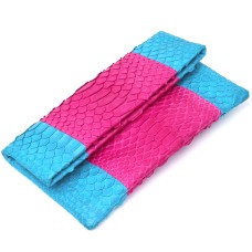 Клатч жіночий Snake Leather sale_14993 24,5х22(13,5)х1 см Рожево-блакитний