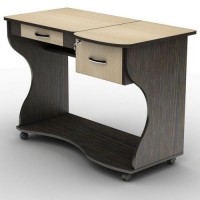 Стіл комп'ютерний Тиса Мебель СУ-5К Венге Молочний 750x570x1060 мм Стіл комп'ютерний Тиса Мебель СУ-5К Венге Молочний 750x570x1060 мм