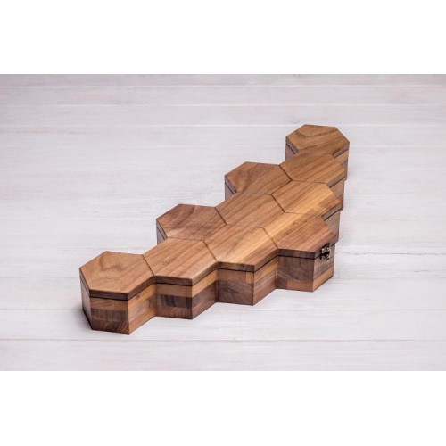 Сотова скринька-органайзер для 10 годинників ecoWalnut 7.3х59.7х23.5 см Сотова скринька-органайзер для 10 годинників ecoWalnut 7.3х59.7х23.5 см