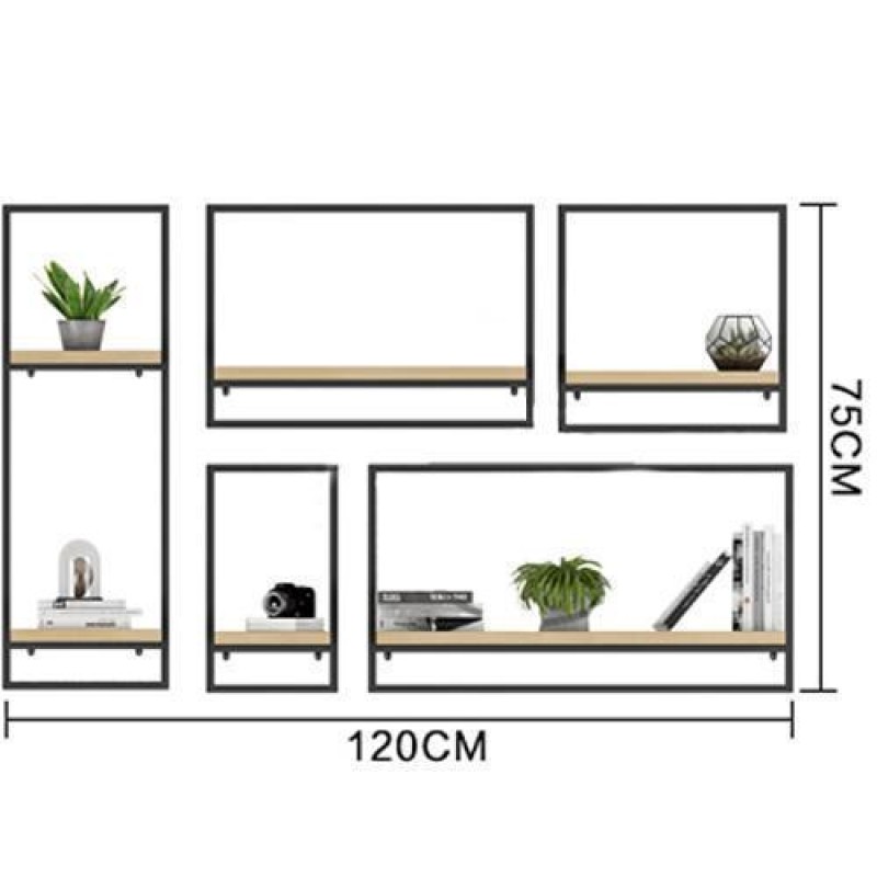 Настінна полиця в стилі Loft NS-1062 780x1200x250 мм Черный