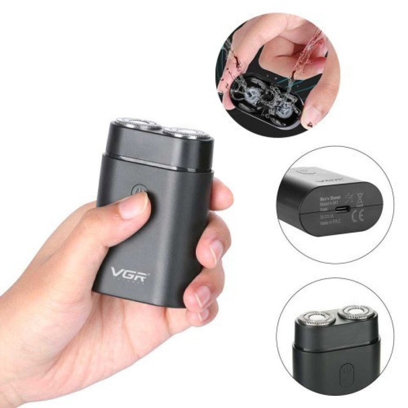 Бритва акумуляторна роторна портативна VGR V-341