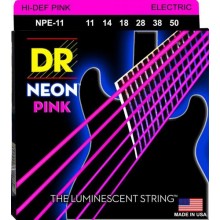 Струни для електрогітари DR NPE-11 Hi-Def Neon Pink K3 Coated Heavy Electric Guitar Strings 11/50
