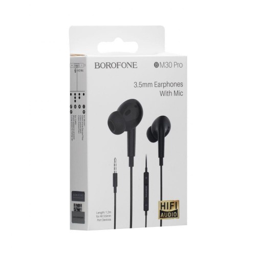 Вакуумні навушники Borofone BM30 Pro гарнітура для телефону Чорний