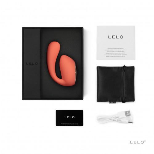 Смарт-вібратор LELO Ida Wave Coral Red, вагінально-кліторальний, технологія WaveMotion, 2 мотори в інтернет супермаркеті PbayMarket!