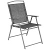Стільці кемпінгові Saska Garden 55 x 68 x 91 см 2 шт Сірий (1055138)