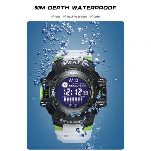 Годинник наручний чоловічий Smael 8050 White (15201-hbr) Годинник наручний чоловічий Smael 8050 White (15201-hbr)
