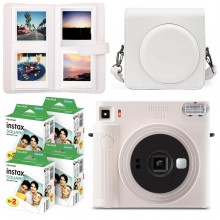 Подарунковий набір камера Fujifilm Instax Square SQ1/Фотопапір 80 шт/Чохол/Фотоальбом 80 фото Білий