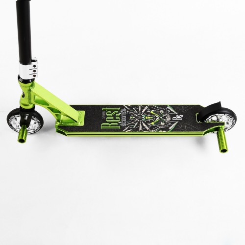 Самокат трюковий Best Scooter Spider HIC-система пеги алюмінієвий диск та дека колеса PU 100 кг Green (107488)