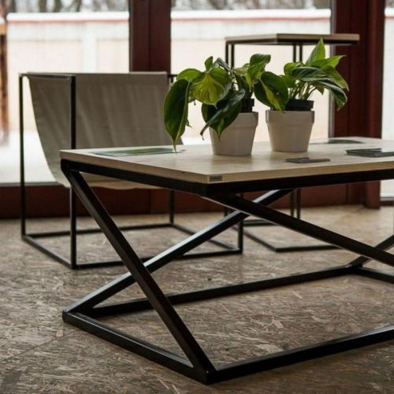 Кавовий журнальний столик у стилі Loft NS-546 430x1000x600 мм Черный