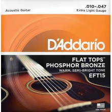 Струни для акустичної гітари D'Addario EFT15 Phosphor Bronze Flat Tops 10/47