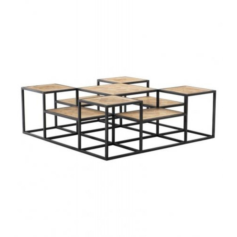 Кавовий журнальний столик у стилі Loft NS-569 450x1200x1200 мм Черный