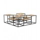Кавовий журнальний столик у стилі Loft NS-569 450x1200x1200 мм Черный
