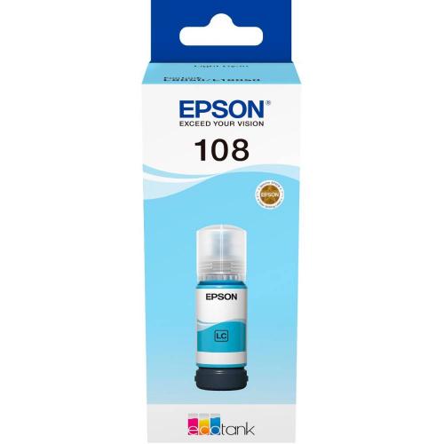 Контейнер з чорнилом Epson 108 70 мл Light Cyan L8050/18050 C13T09C54A (10918) Контейнер з чорнилом Epson 108 70 мл Light Cyan L8050/18050 C13T09C54A (10918)