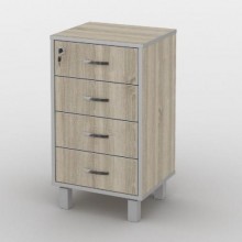 Тумба офісна Тиса Мебель ТМ-122 1 Сонома 75x35x40 см