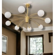 Світлодіодна люстра No Brand Кулі 8914 Золотистий 8 плафонів